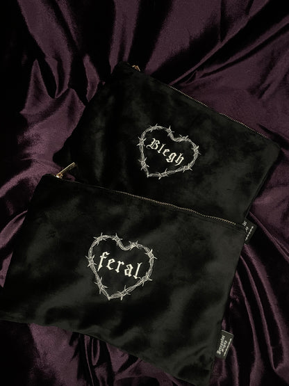Gothic Velvet Zip Bag