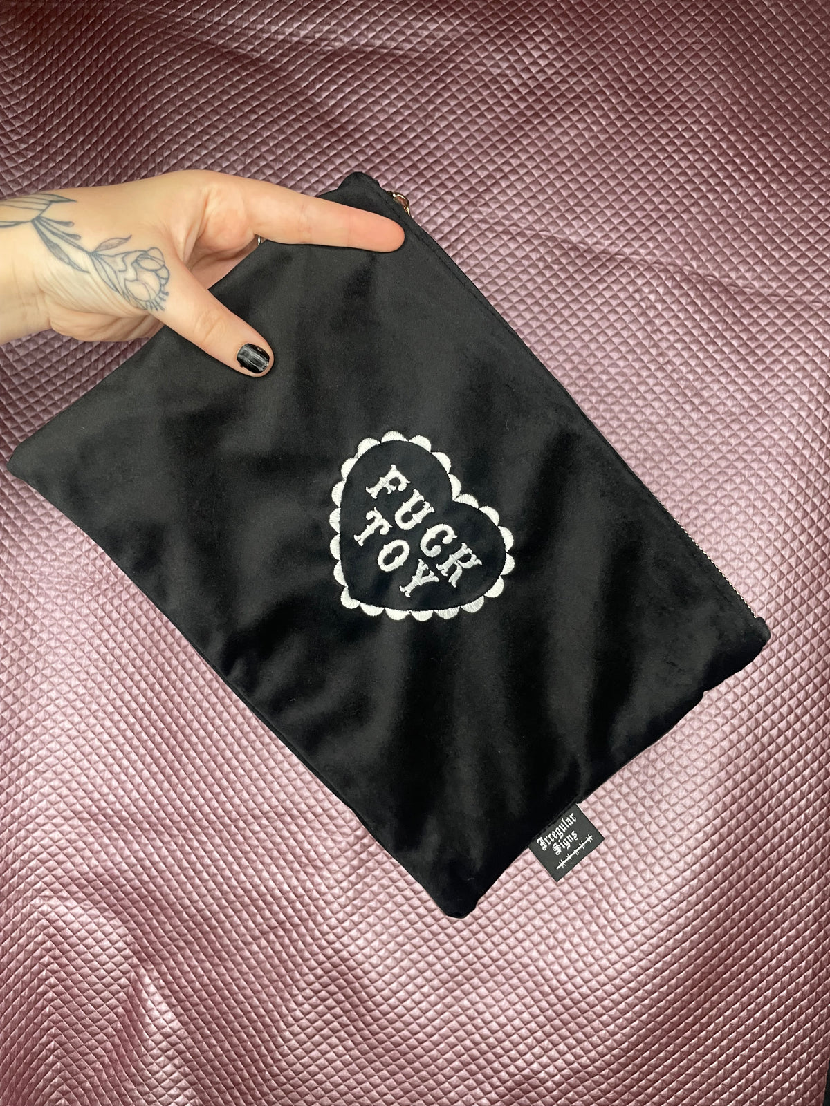 Gothic Velvet Zip Bag